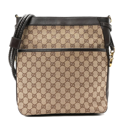 Gucci Monogram Braided Shoulder Bag Brown 1 of 10