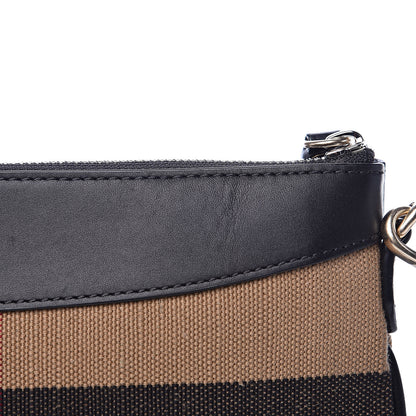 Burberry Mega Check Peyton Crossbody Clutch Bag Black 11 of 11