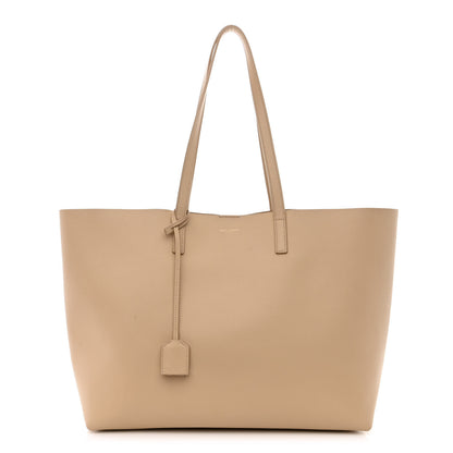 Saint Laurent Calfskin Large Shopping Tote Dark Beige 3 of 18