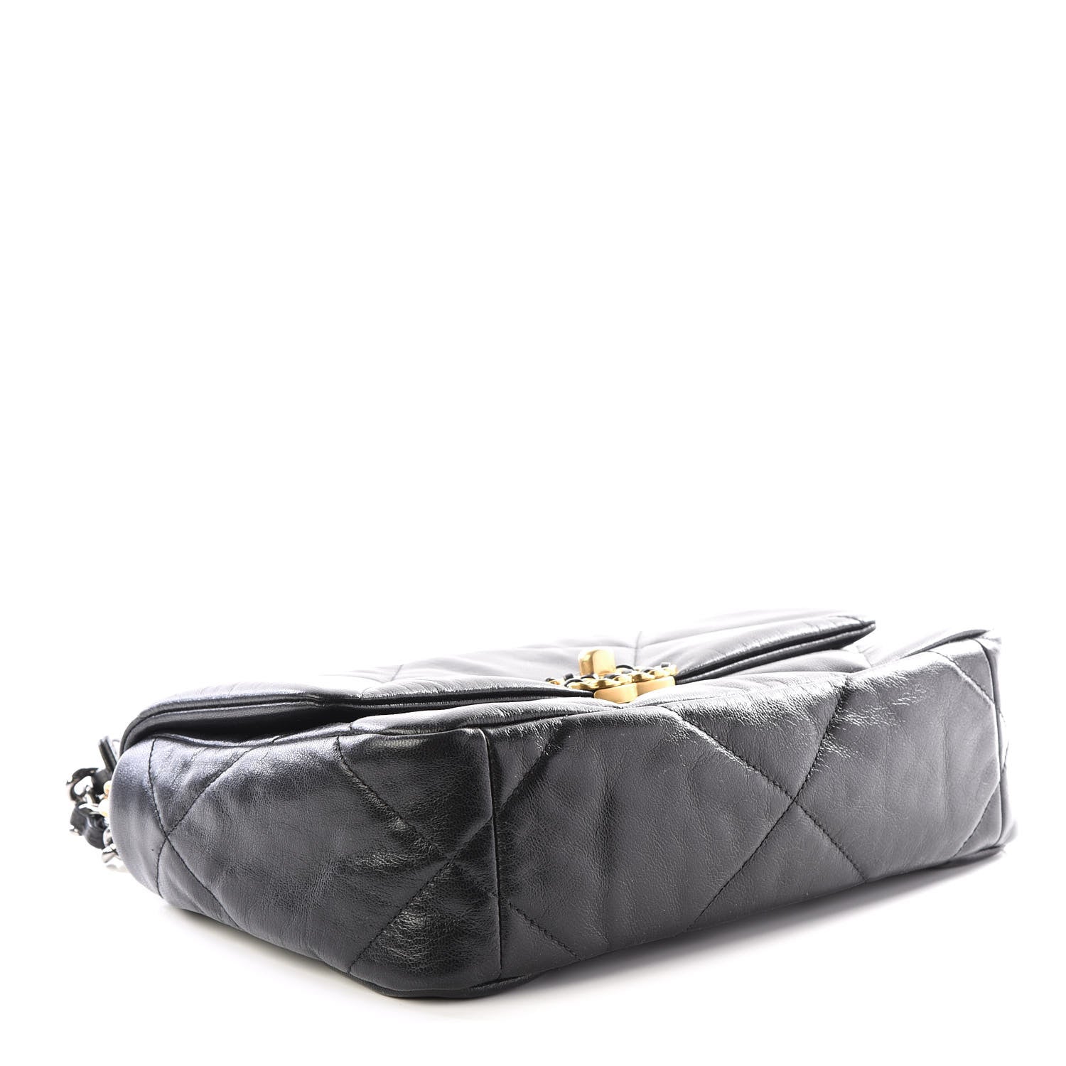 Chanel Goatskin Quilted Medium 19 Flap Black 3 of 12