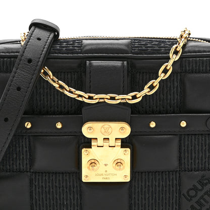 Louis Vuitton Lambskin Damier Quilt Troca PM Black 7 of 9