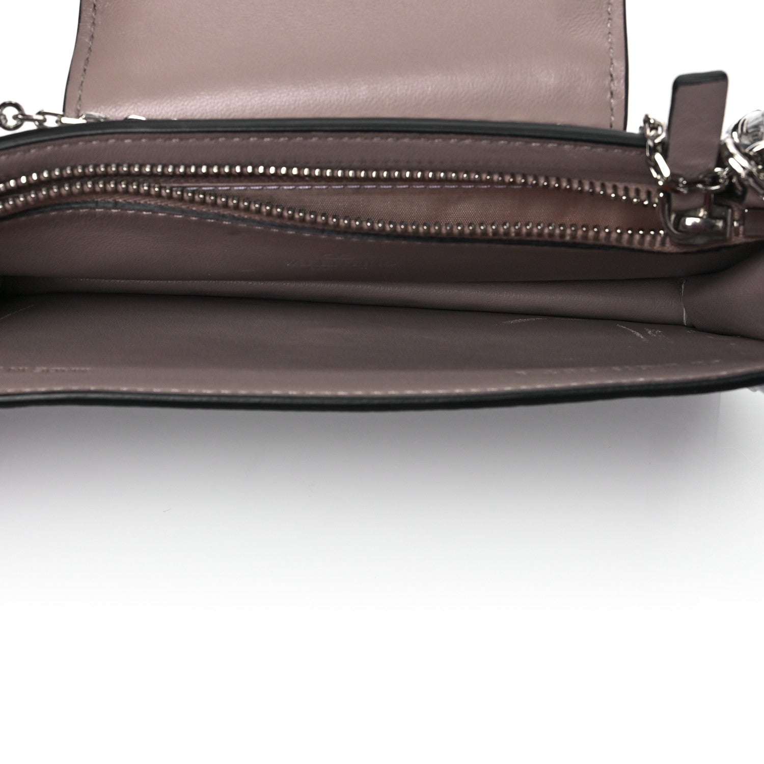 Valentino Garavani Metallic Pebbled Calfskin Rockstud Phone Case With Chain Silver 4 of 8