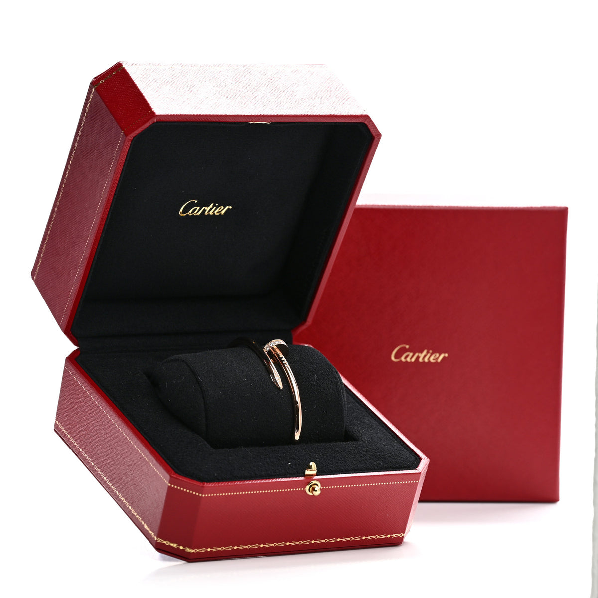 18K Pink Gold Diamond Juste Un Clou Bracelet 17