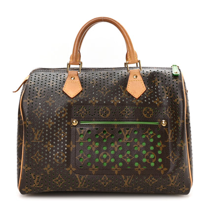 Louis Vuitton Monogram Perforated Speedy 30 Green 1 of 10