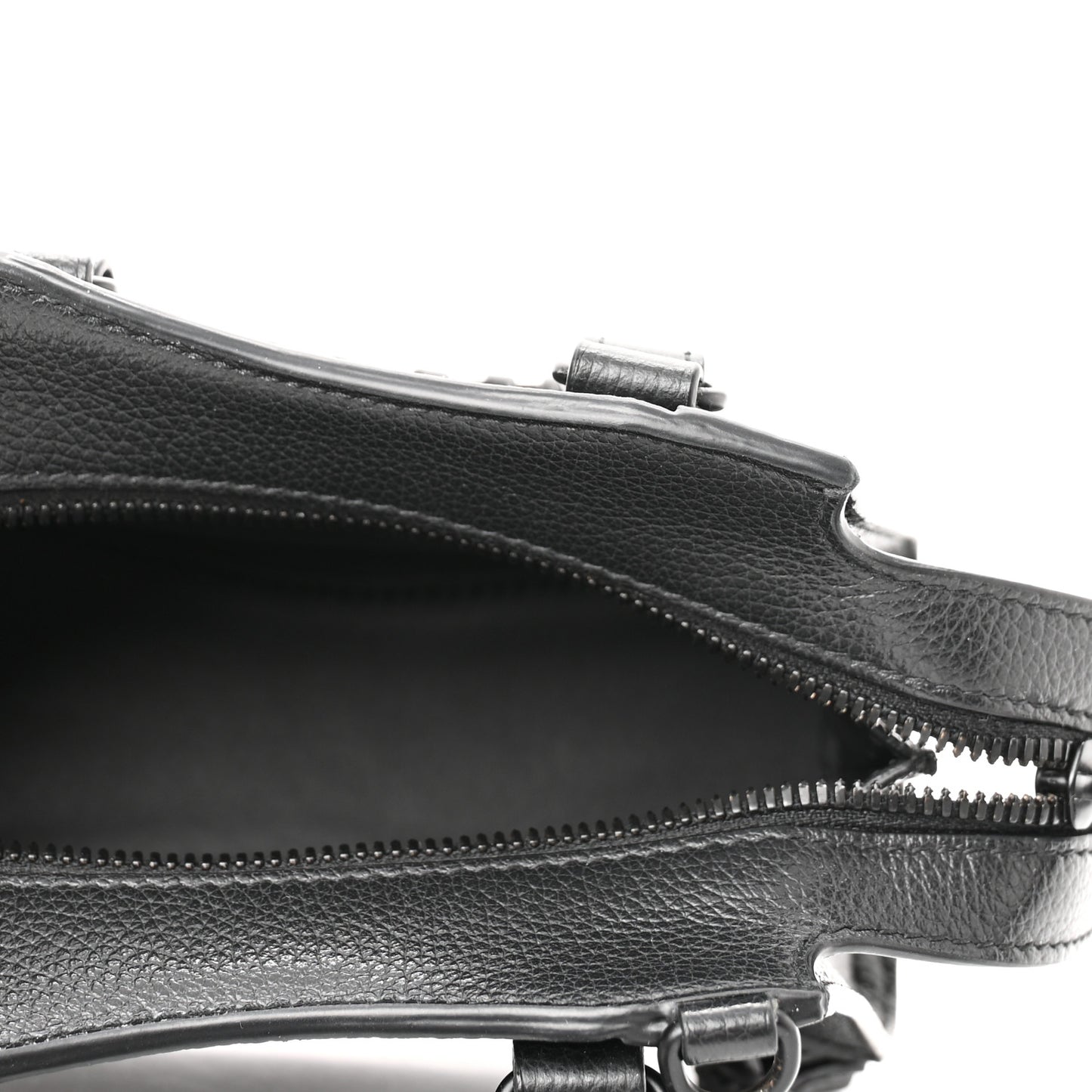 Grained Calfskin Neo Classic Black Hardware Nano City Crossbody Black
