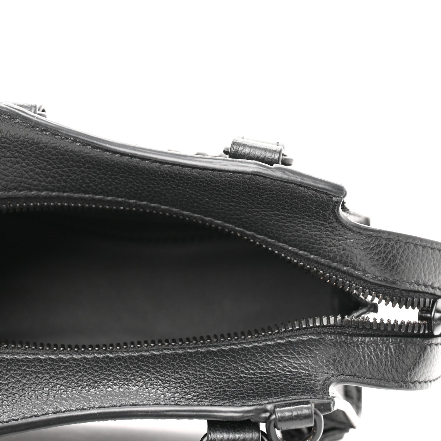 Balenciaga Grained Calfskin Neo Classic Black Hardware Nano City Crossbody Black 5 of 9