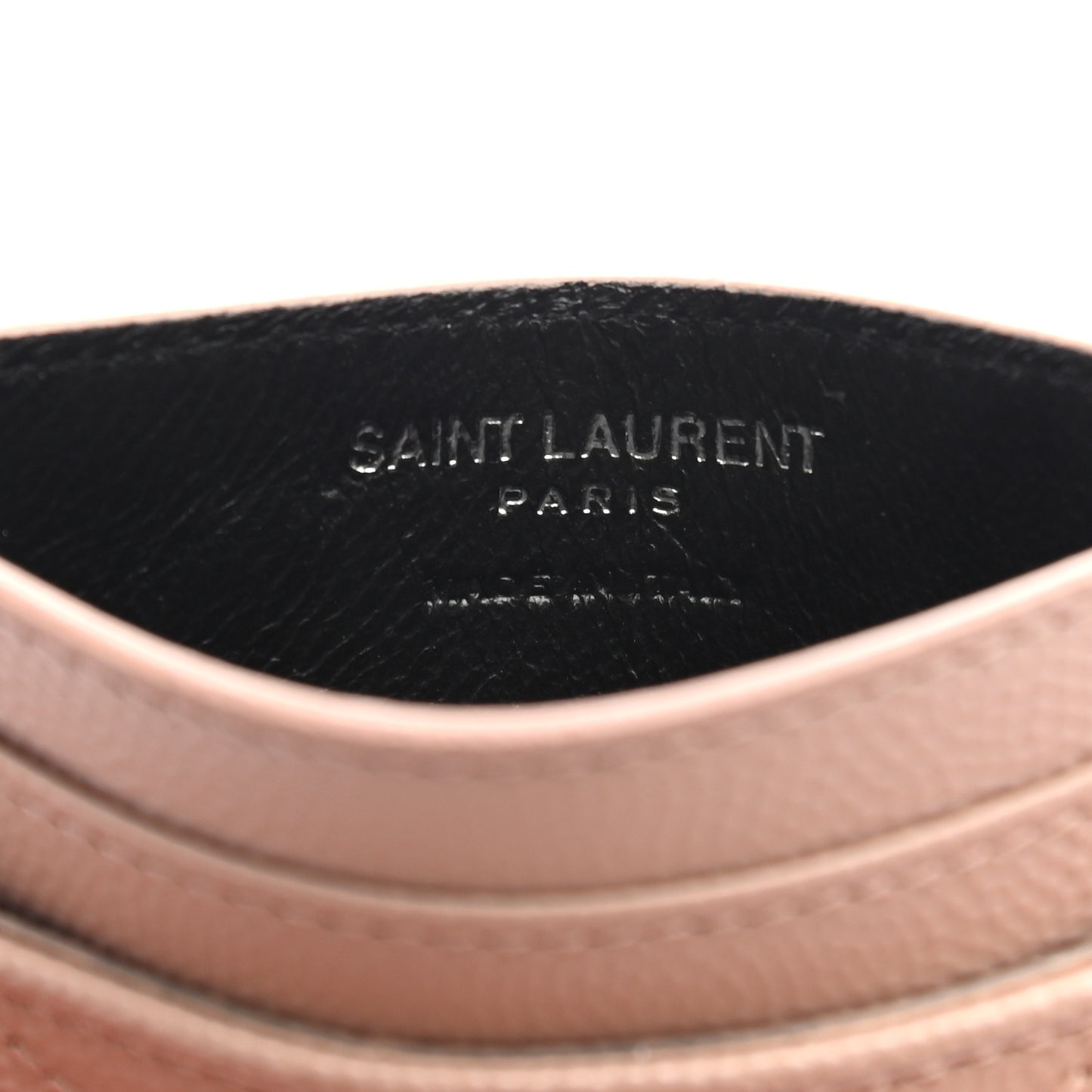 Grain De Poudre Matelasse Chevron Monogram Credit Card Case Pale Pink