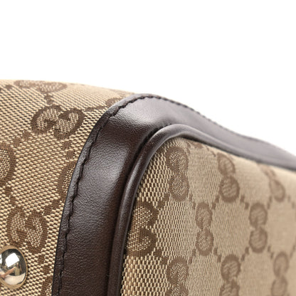Gucci Monogram Vintage Web Medium Boston Dark Brown 11 of 11
