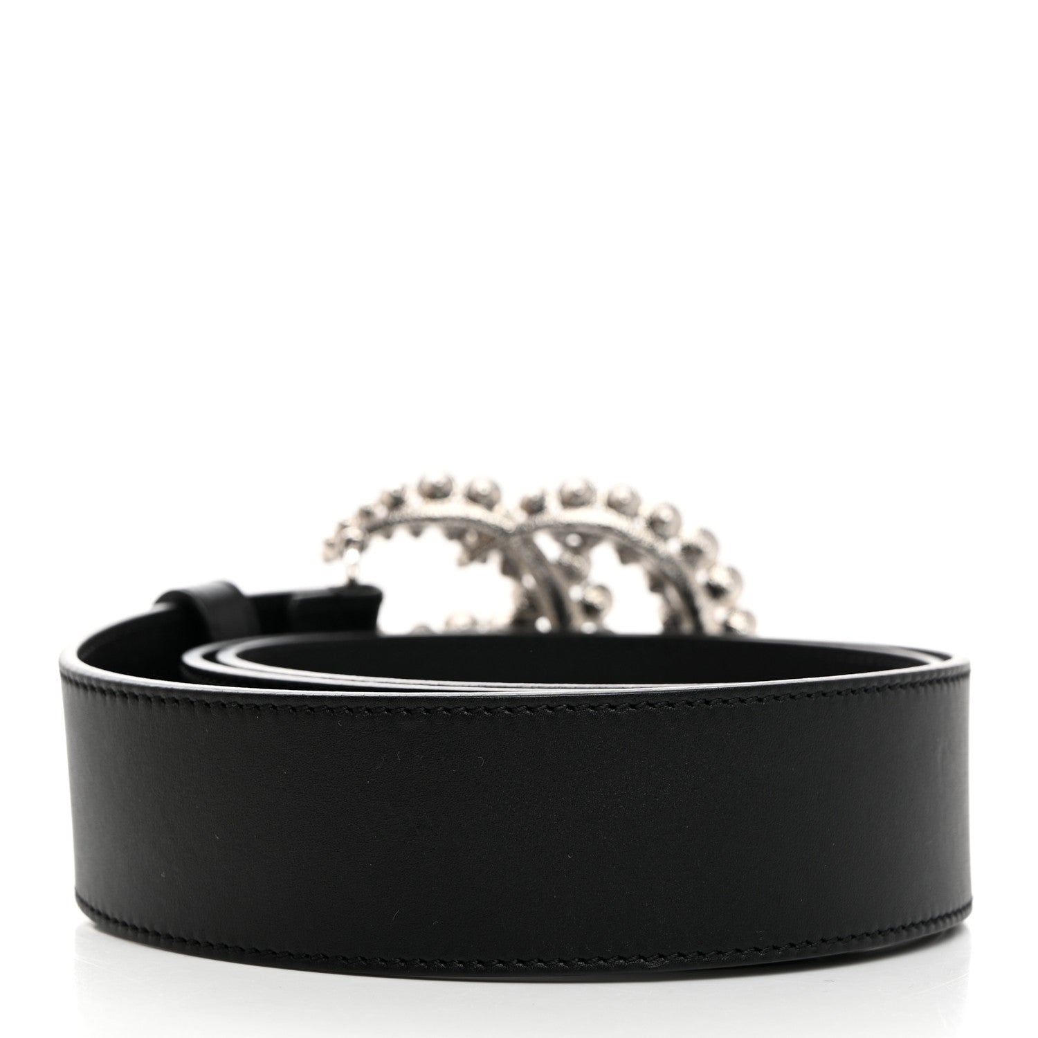 Gucci Calfskin Crystal Double G 40mm Belt 85 34 Black 2 of 5