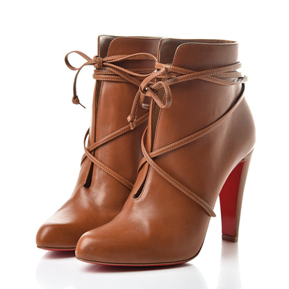 Christian Louboutin Shiny Nappa S.I.T. Rain 100 Ankle Boots 38 Cuoio 3 of 11