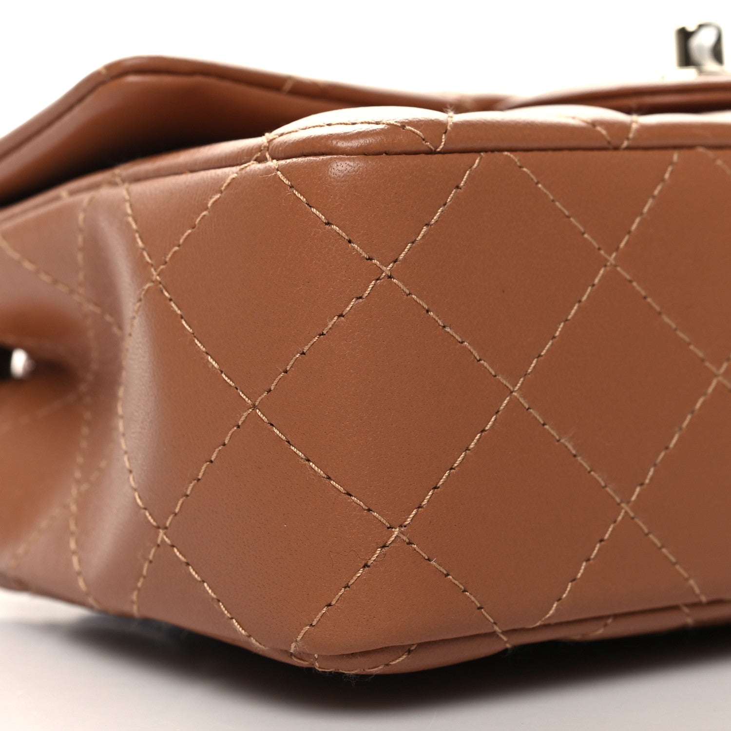 Chanel Lambskin Quilted Mini Rectangular Flap Brown 9 of 10