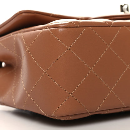 Chanel Lambskin Quilted Mini Rectangular Flap Brown 9 of 10
