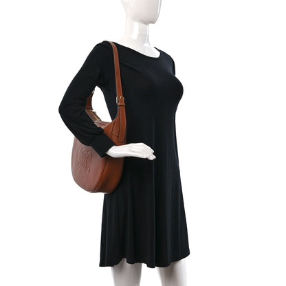 Celine Supple Calfskin Medium Triomphe Heloise Shoulder Bag Tan 2 of 11