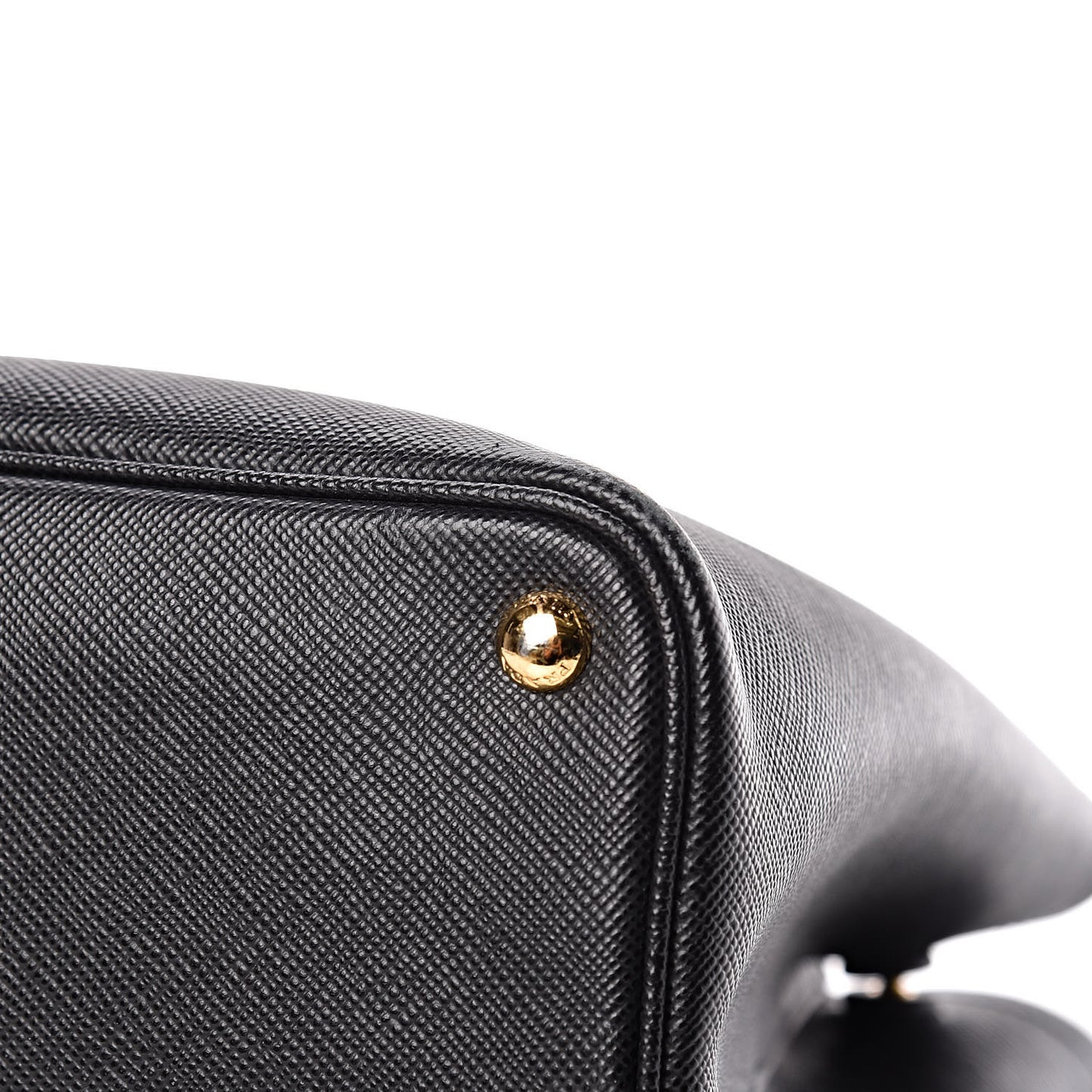 Saffiano Cuir Large Double Bag Black Fuoco