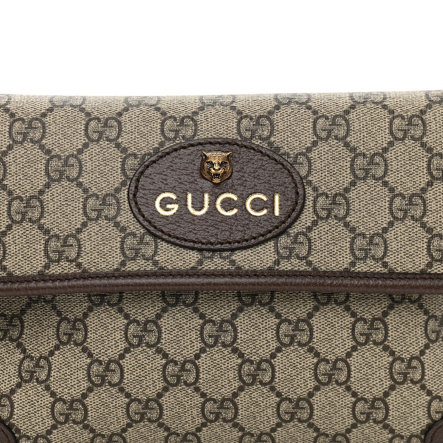 GG Supreme Monogram Neo Vintage Web Belt Bag Brown