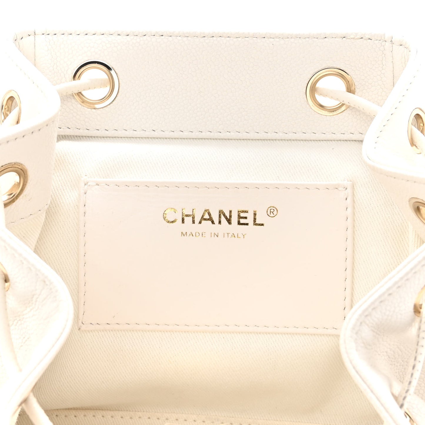 Caviar Quilted Mini Business Affinity Backpack White