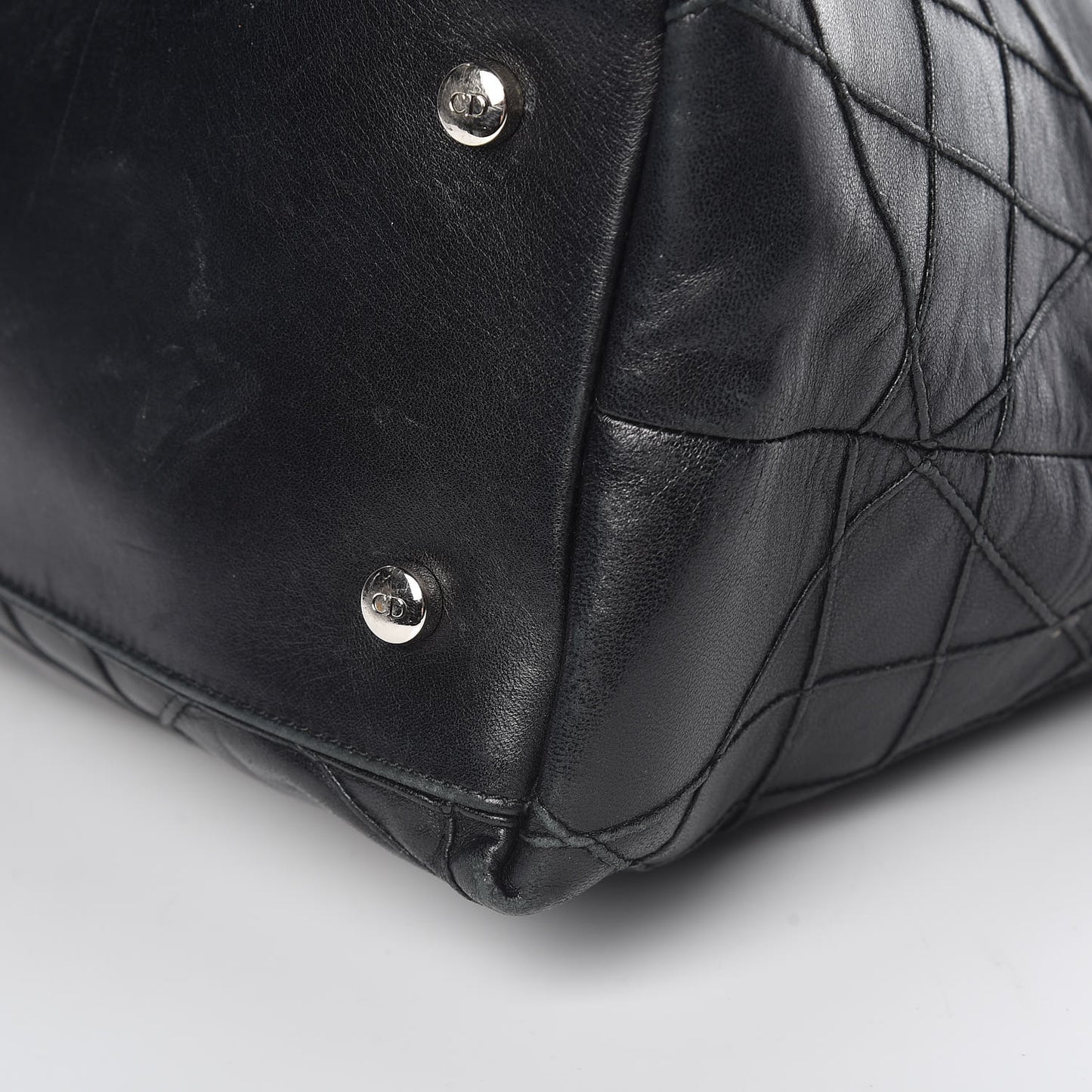 Lambskin Cannage Medium Granville Tote Black