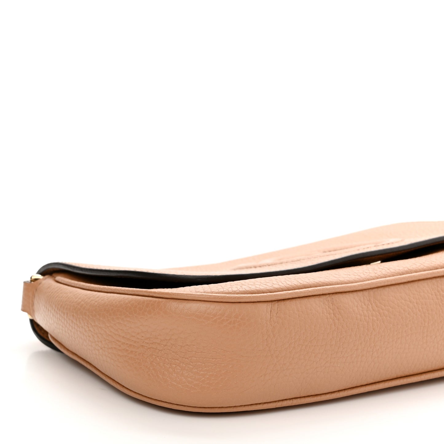 Pebbled Calfskin Medium Soho Flap Crossbody Camelia