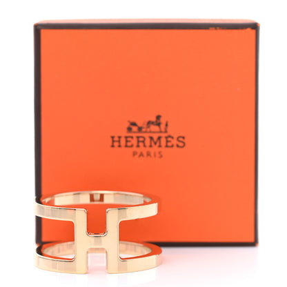 Hermes Permabrass H en Rond Scarf Ring Rose Gold 7 of 7