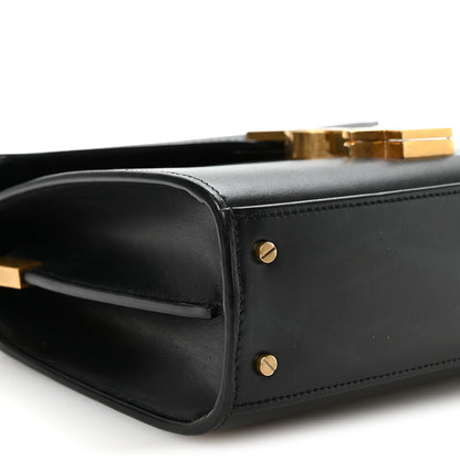 Saint Laurent Calfskin Mini Classic Monogram Cassandra Top Handle Black 9 of 10