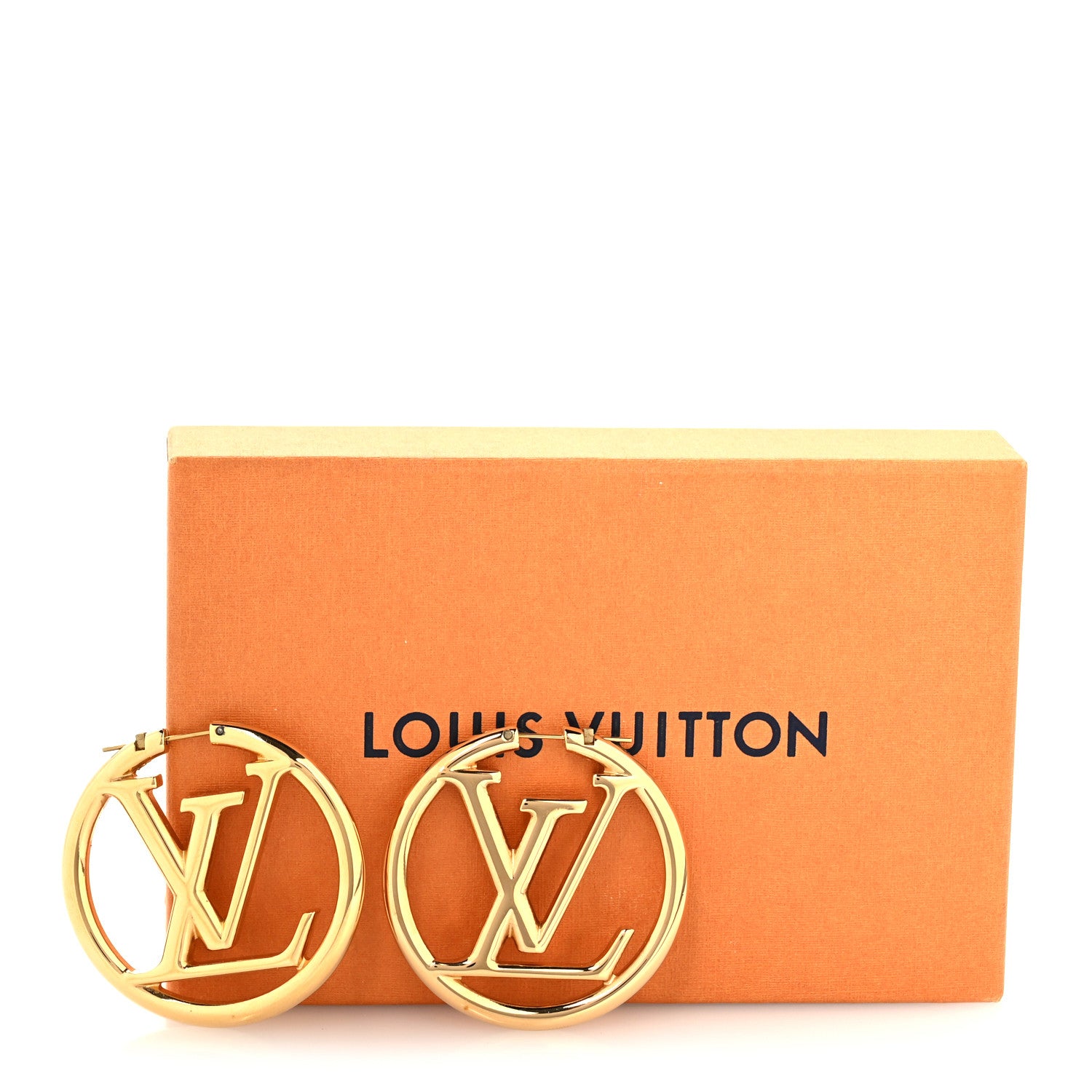 Louis Vuitton Metal Louise Hoop Earrings Gold 5 of 5