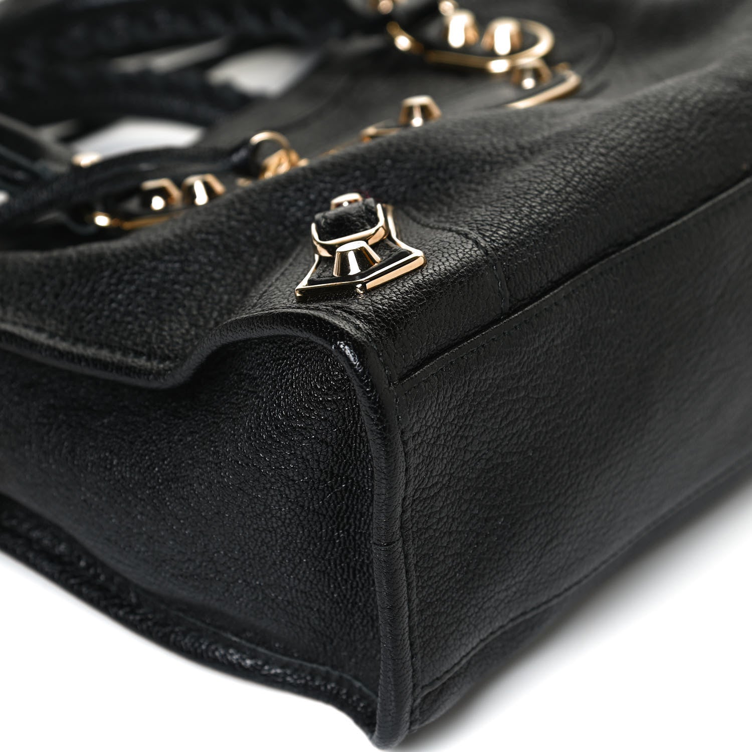 Balenciaga Chevre Gold Metallic Edge Hardware S City Black 11 of 11