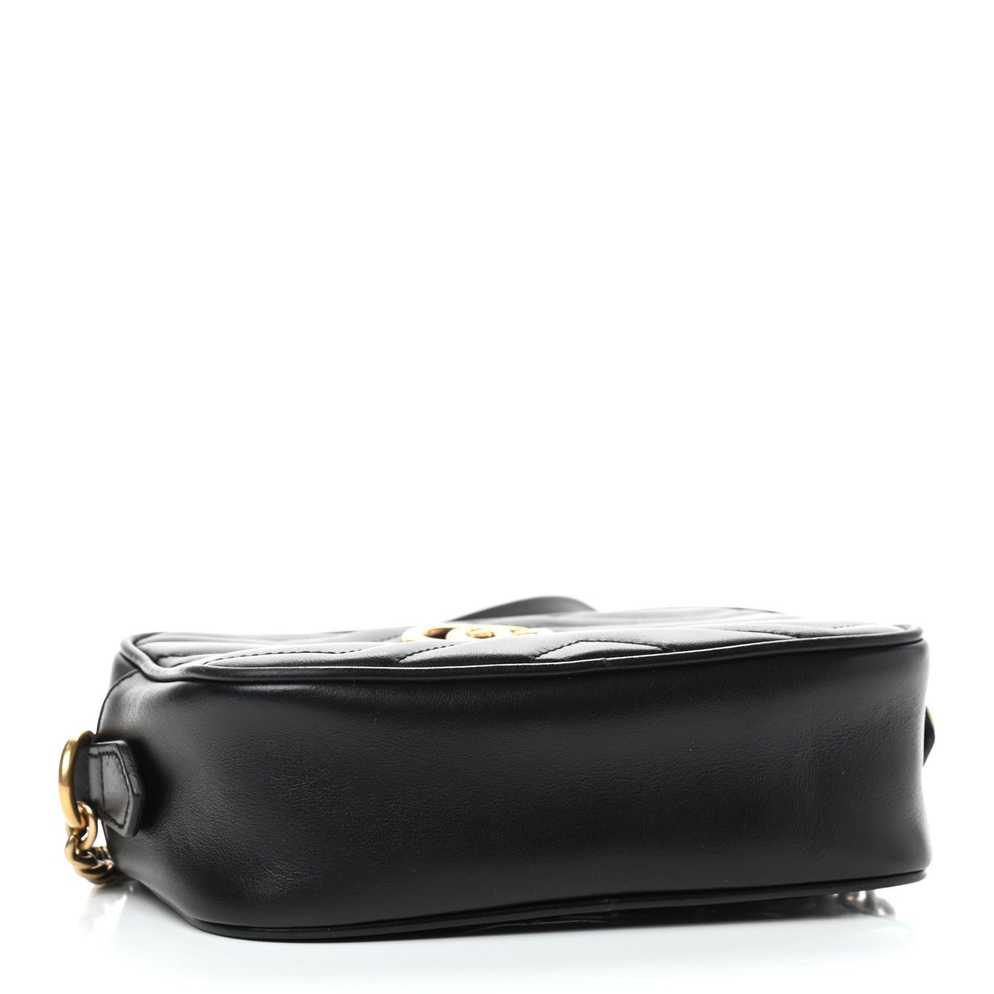 Calfskin Matelasse Mini GG Marmont Chain Shoulder Bag Black