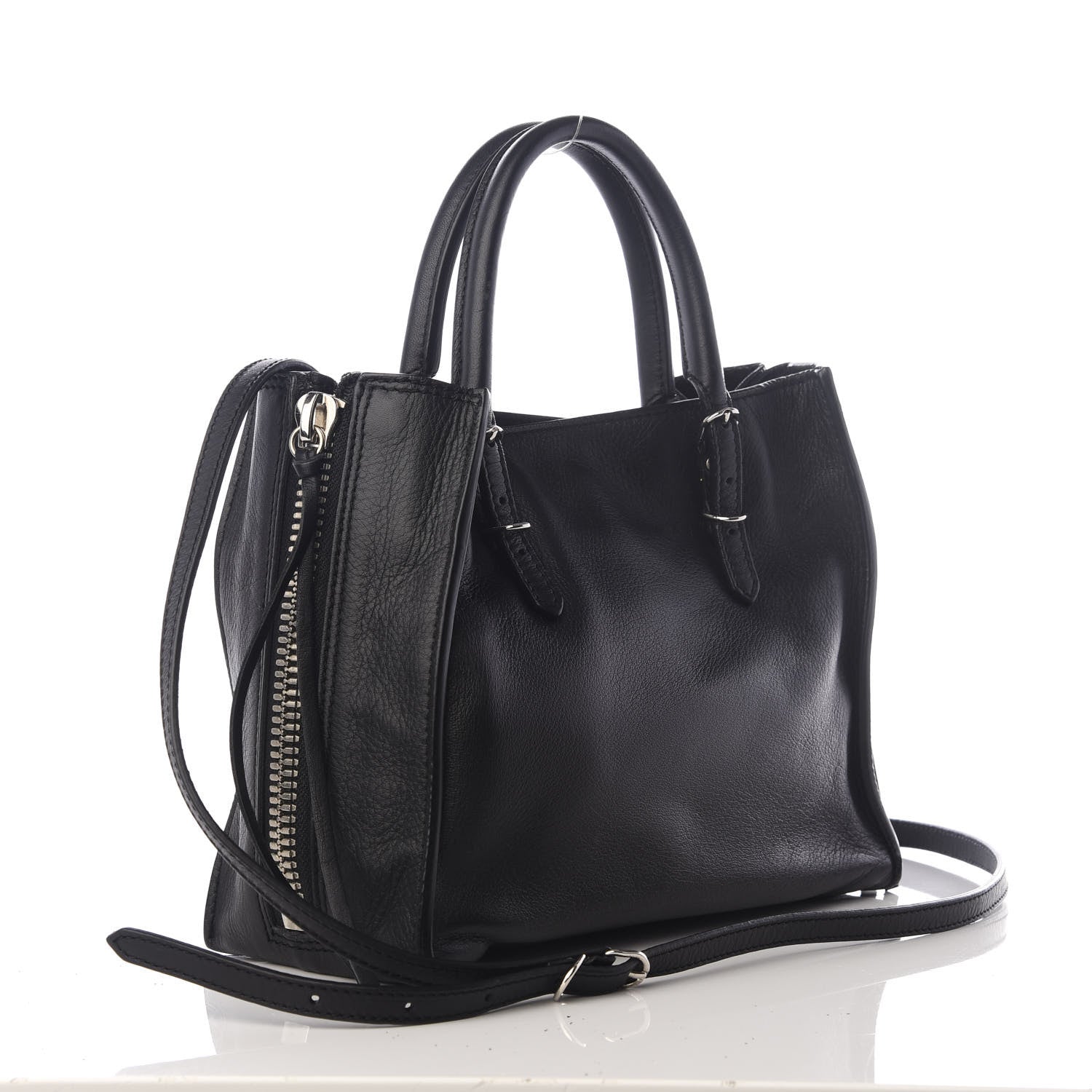 Balenciaga Calfskin Papier Mini A4 Tote Black 2 of 8