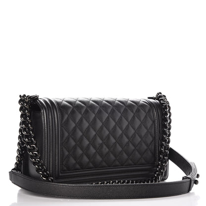 Chanel Caviar Quilted Medium Boy Flap So Black 3 of 8
