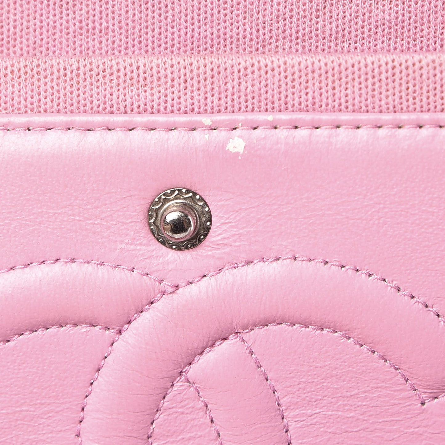 Jersey Quilted Medium Double Flap Pink