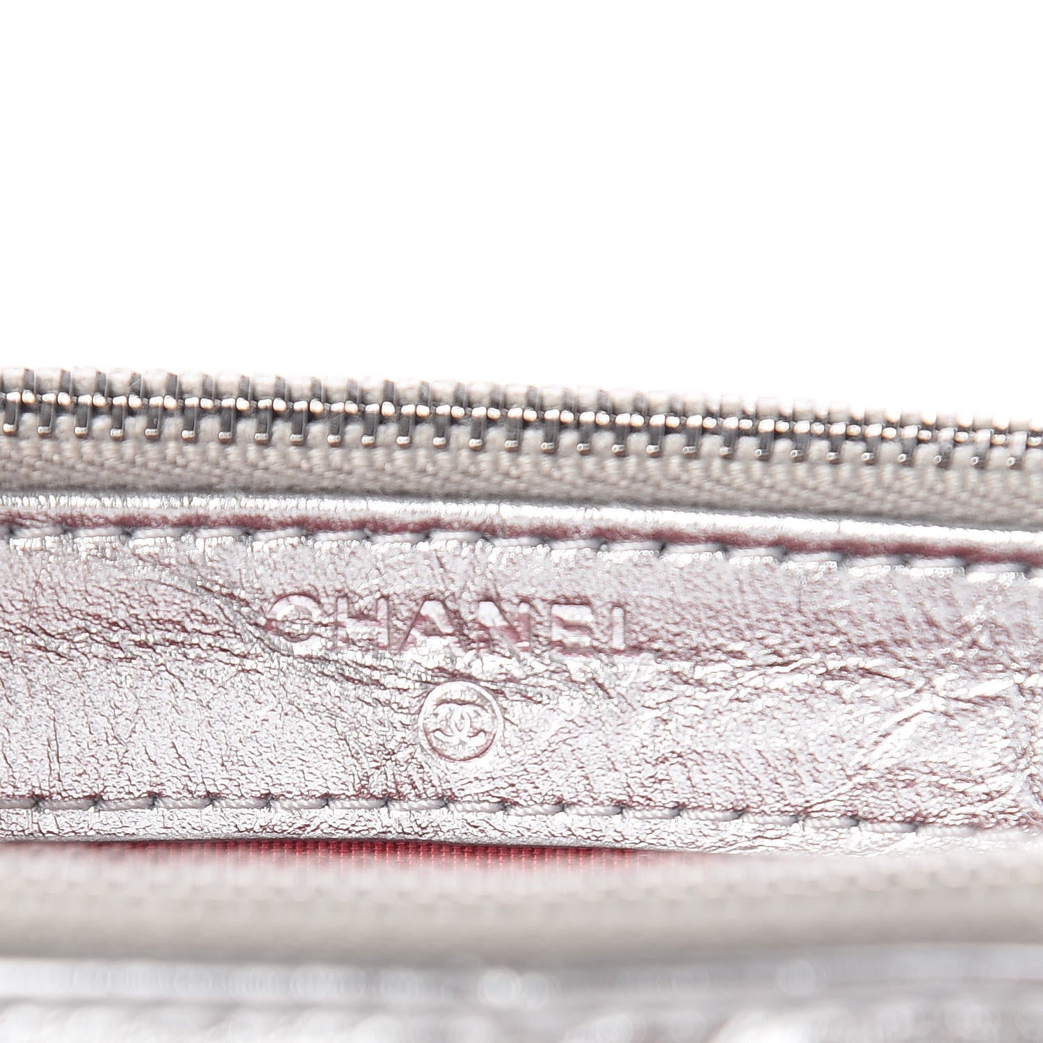 Chanel Metallic Lambskin Calfskin Quilted Small Gabrielle Clutch With Chain Silver 8 of 13