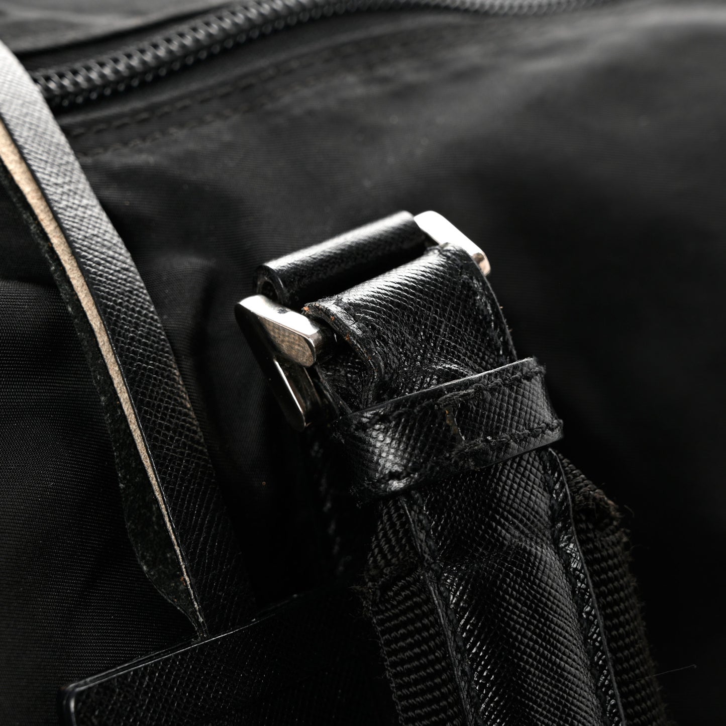Tessuto Nylon Saffiano Duffle Black