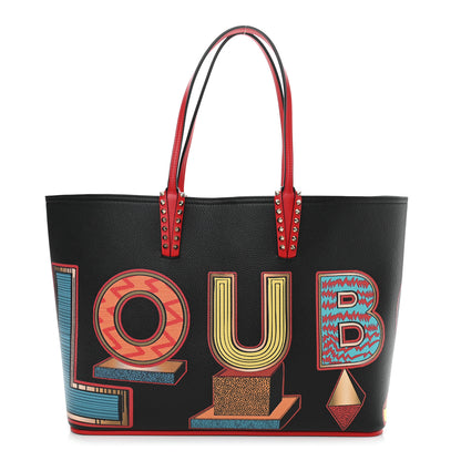 Christian Louboutin Grained Calfskin Alphabet Cabata Tote Loubi Multicolor 3 of 12