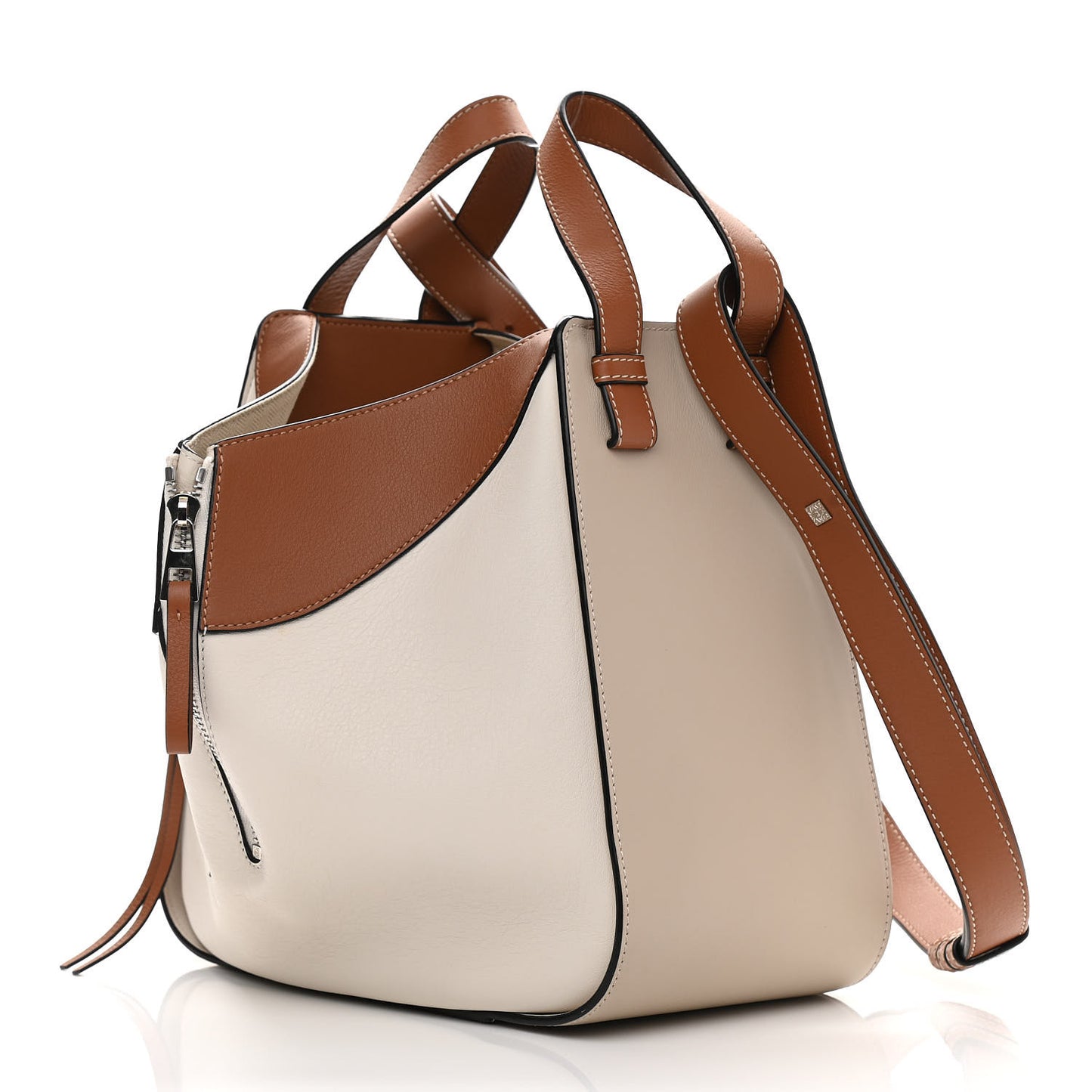 Calfskin Small Hammock Shoulder Bag Light Oat Tan