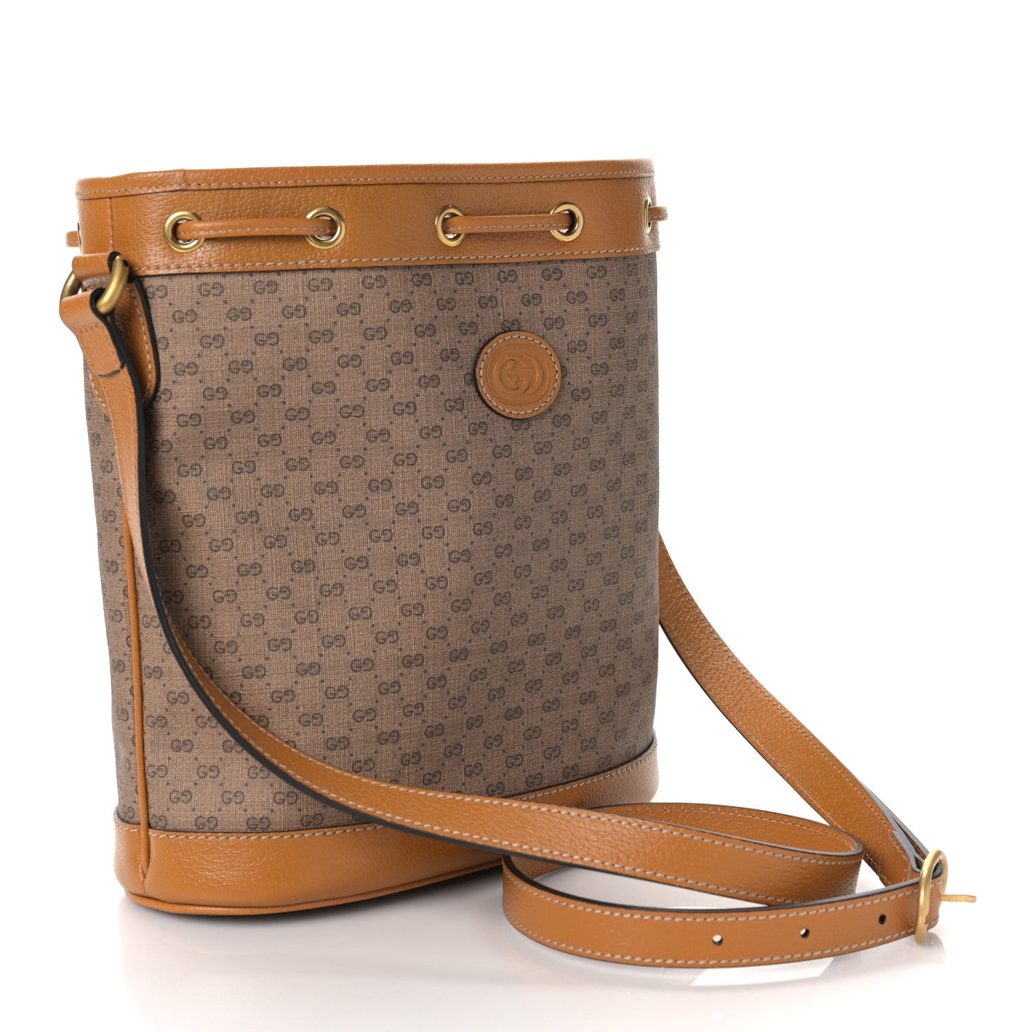 Gucci X DISNEY Mini Vintage GG Supreme Monogram Bucket Bag Beige Vintage Sun Oil 3 of 10