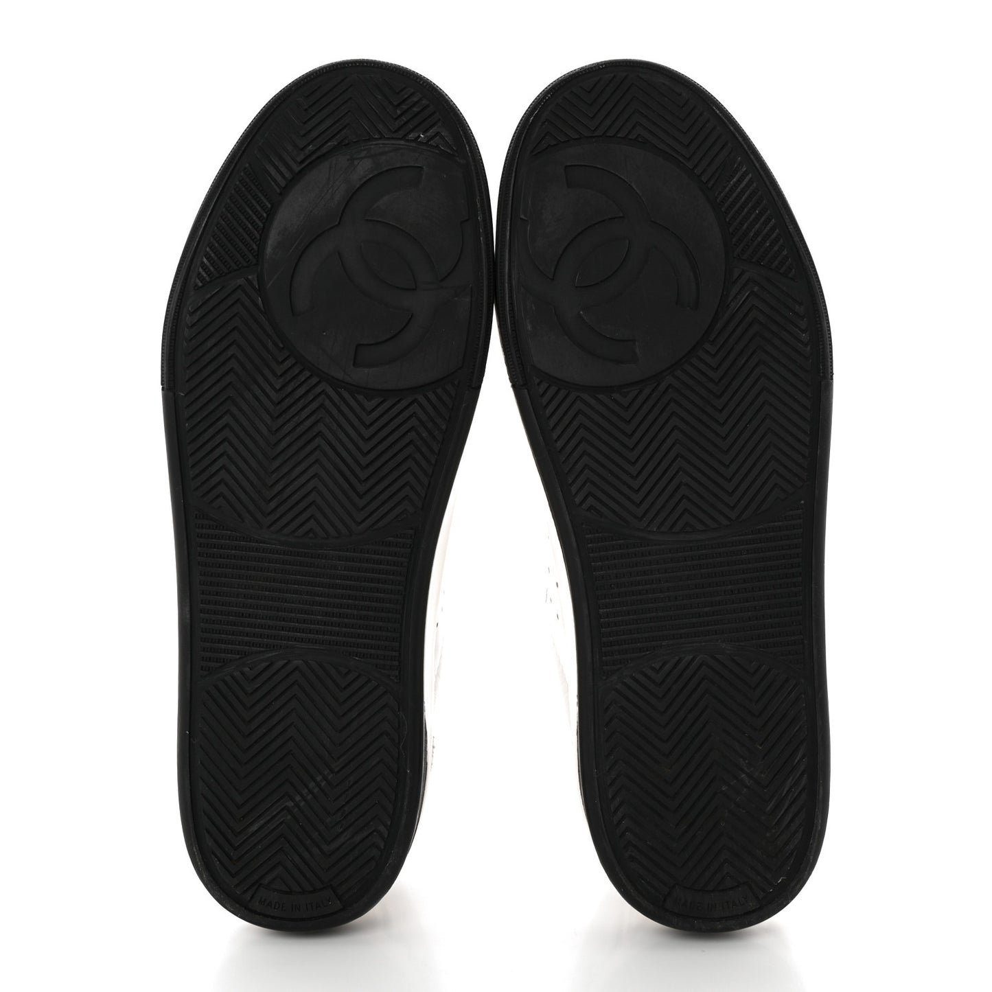 Calfskin Womens Logo Sneakers 39 Black White