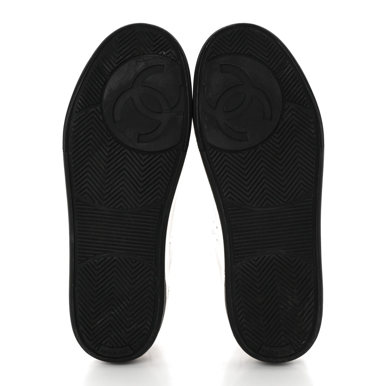 Chanel Calfskin Womens Logo Sneakers 39 Black White 5 of 11