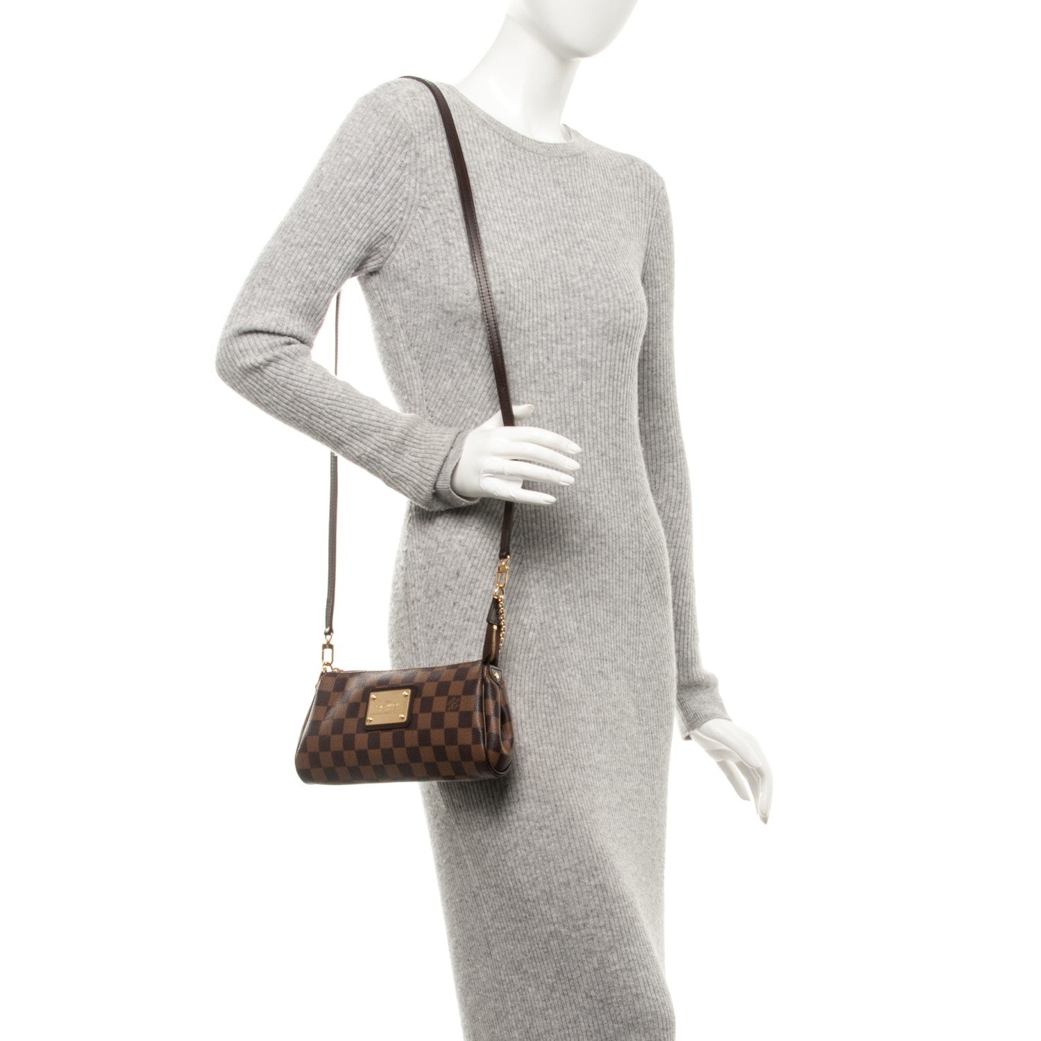 Louis Vuitton Damier Ebene Eva Clutch 2 of 7