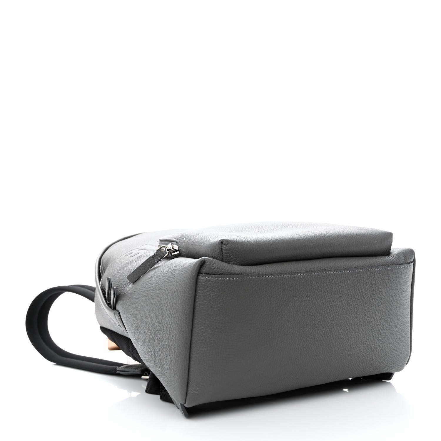 Burberry Calfskin Logo Embossed Backpack Charcoal Grey 4 of 12