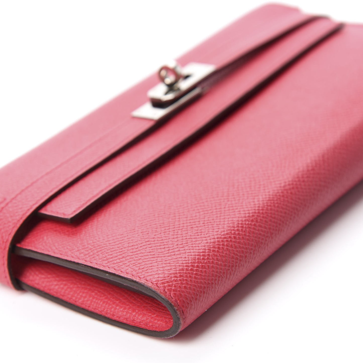 Epsom Kelly Longue Wallet Rose Extreme