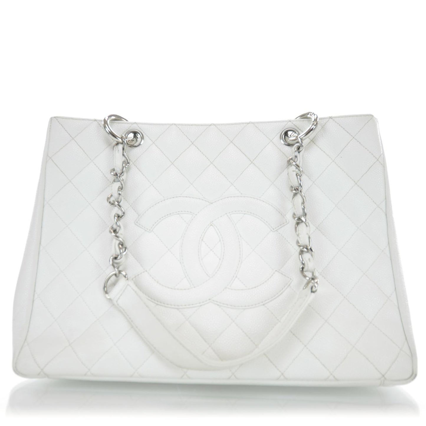 Caviar Grand Shopping Tote GST White