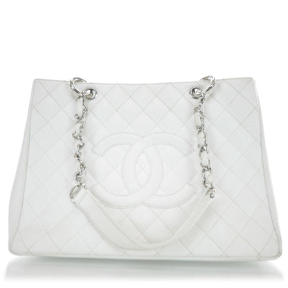 Chanel Caviar Grand Shopping Tote GST White 1 of 10