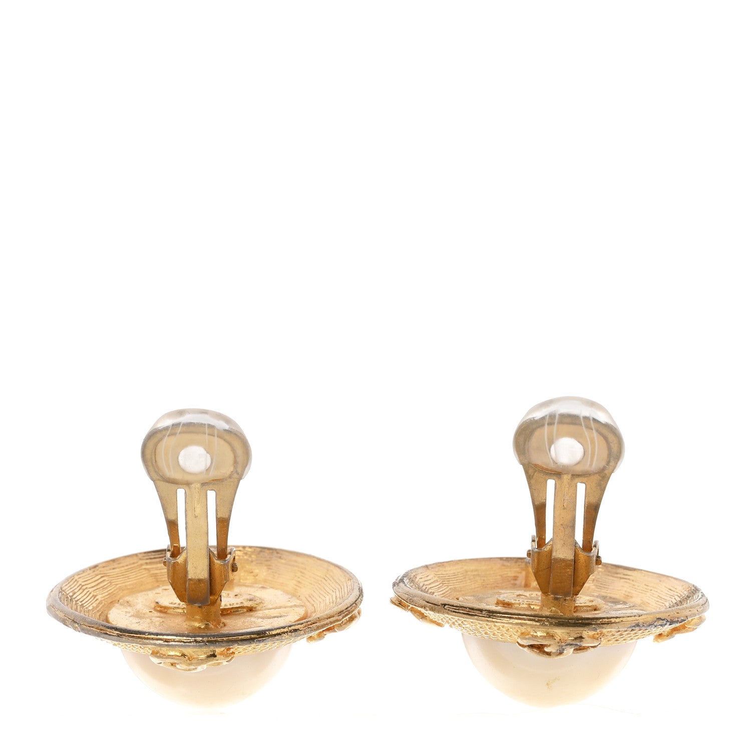 Chanel Pearl Clip On Earrings Gold 3 of 4