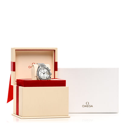 Omega Stainless Steel Diamond Bezel Mother of Pearl 38mm Speedmaster Chronograph Automatic Watch 324.15.38.40.05.001 5 of 5