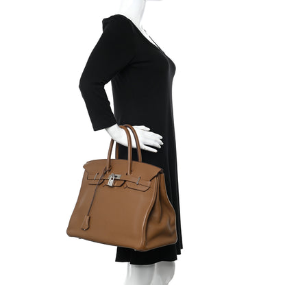Hermes Taurillon Clemence Birkin 35 Alezan 2 of 10