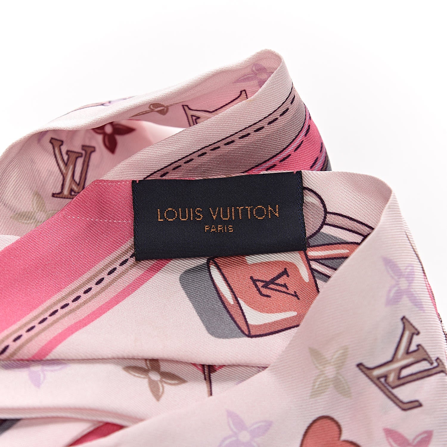 Louis Vuitton Silk Monogram A la Folie BB Bandeau Light Pink 4 of 4