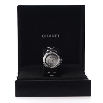 Chanel Titanium Ceramic Diamond Bezel 33mm J12 Quartz Watch 6 of 6