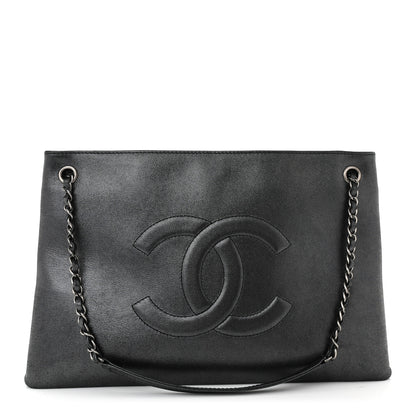 Chanel Iridescent Calfskin CC East West Shopping Tote Black 1 of 10