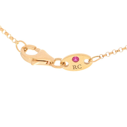 Roberto Coin 18K Yellow Gold Diamond Princess Initial C Pendant Necklace 5 of 5