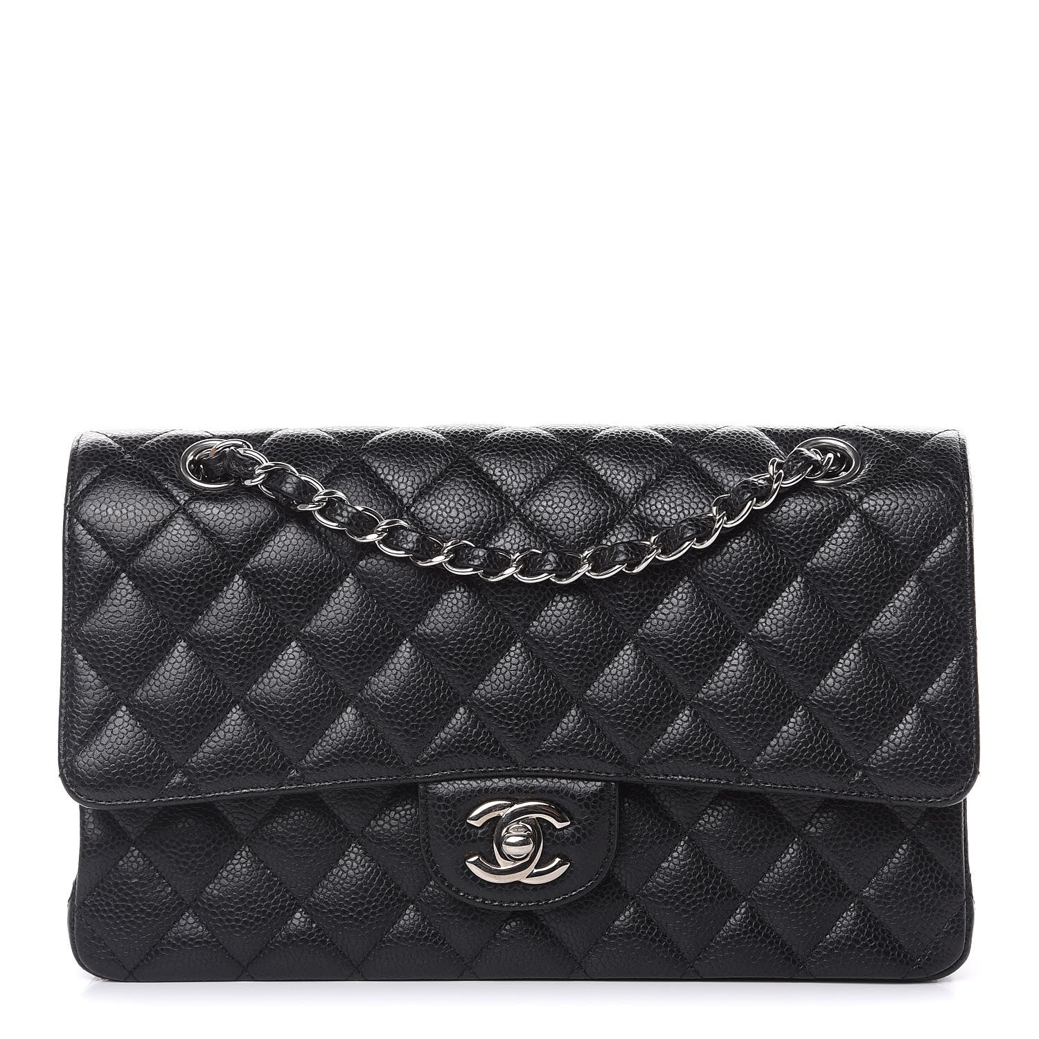 Chanel Caviar Quilted Medium Double Flap Black 1 of 14